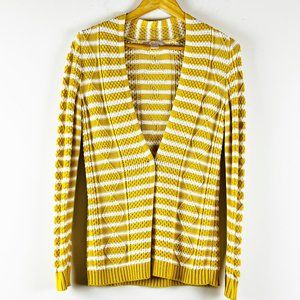 Banana Republic Yellow Striped Cardigan